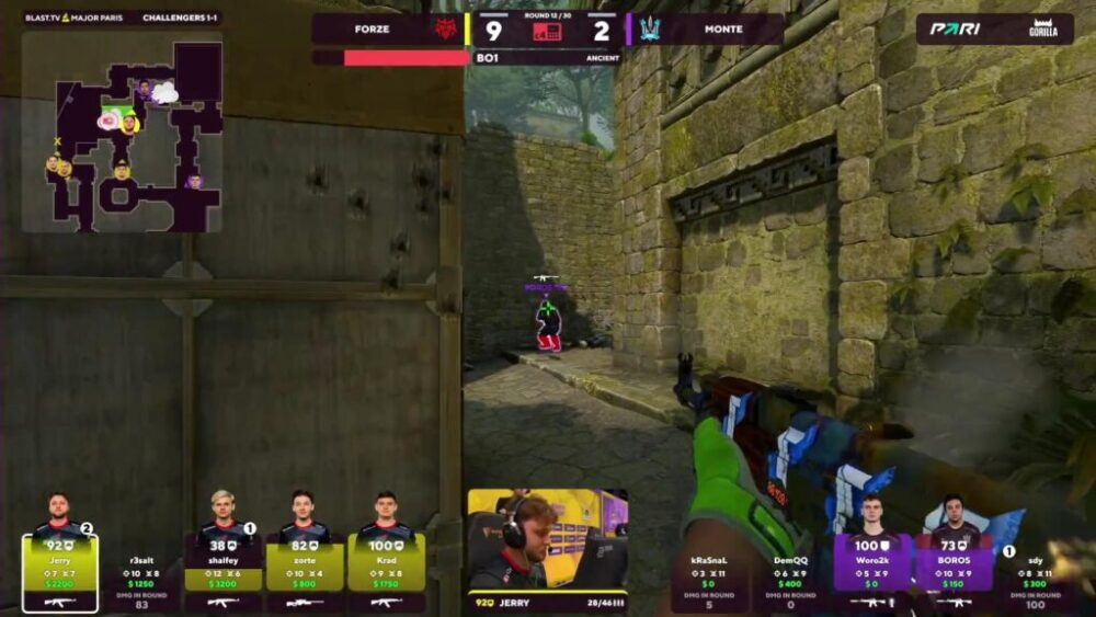 ForZe легко расправилась с Monte на Major турнире по CS: GO в Париже